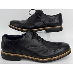 Cole Haan Wingtip Oxford Men's 11M Black Leather Dress Shoes Casual